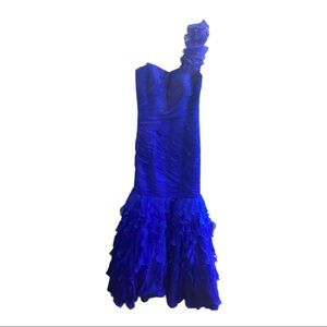Jovani One Shoulder Gown Royal Blue